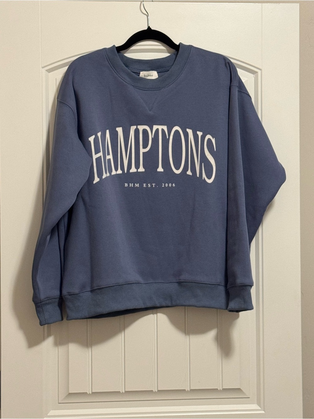 bohme Blue HAMPTONS Crewneck Sweatshirt-Size M